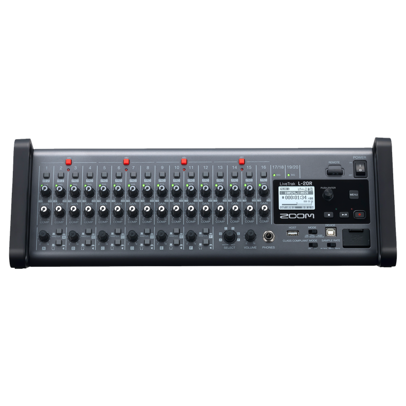 Zoom LiveTrak L-20-R Digital Live Mixer and Recorder - 20 channel