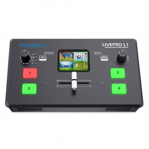Feelworld Live Pro L1 v1 multi Camera video Mixer Switcher LCD Screen 4 HDMI inp. USB3.0 live stream