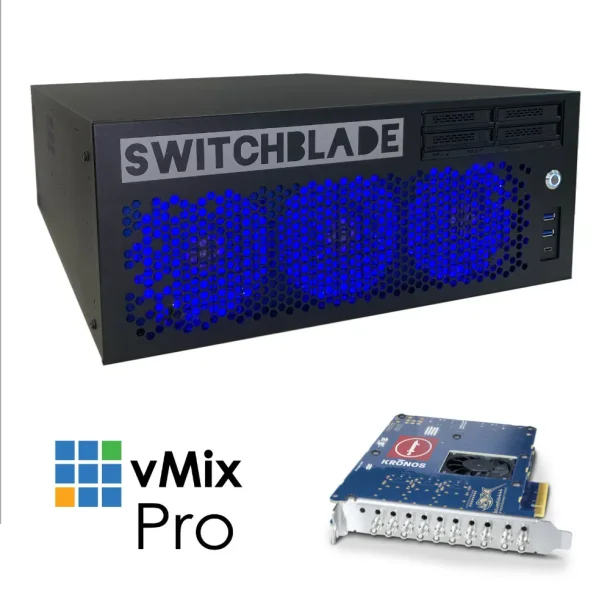 vMix Switchblade LPU4 4U production switcher w/ vMix Pro, up to 8 channels 3G-SDI input/output