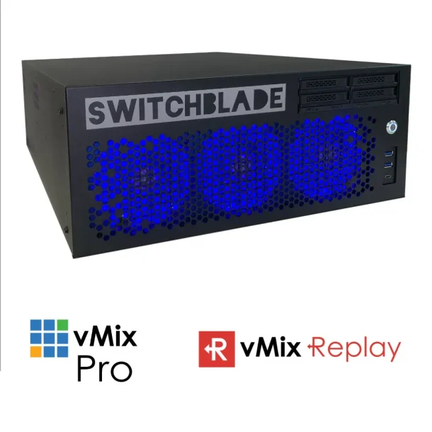 vMix Switchblade LPU4 Replay 4U 8-camera replay syst., vMix Pro, 8x 3G-SDI Inp., 2x3G-SDI/HDMI outp.