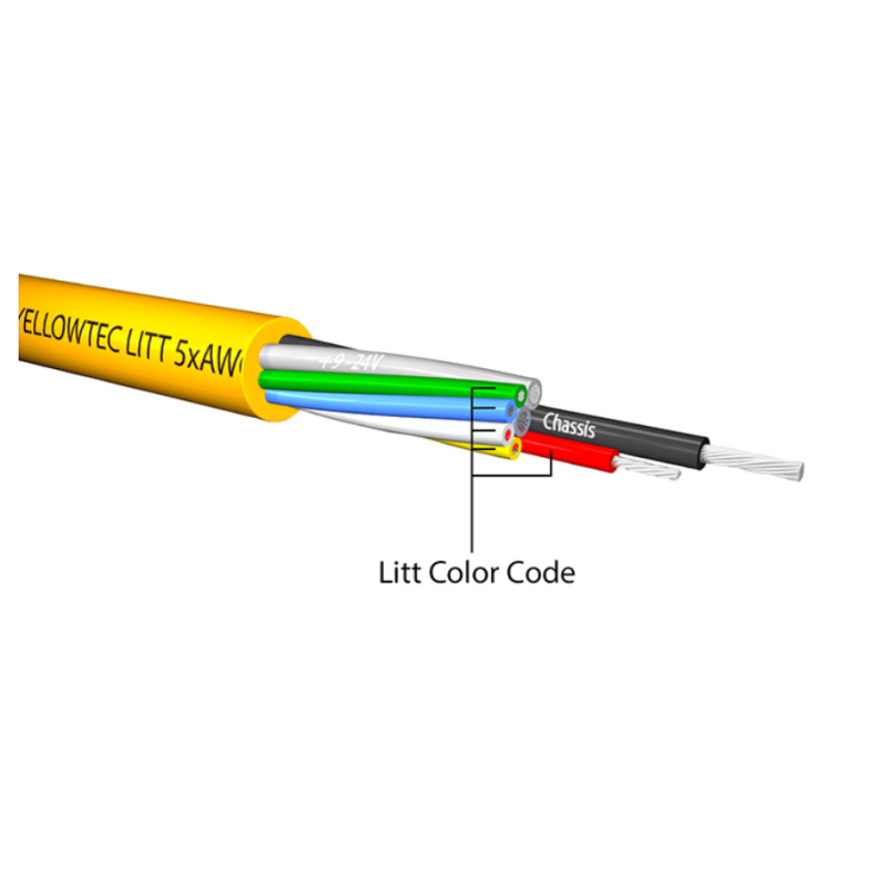 Yellowtec Litt System Cable, 8 wires, color coded, 50 meter drum