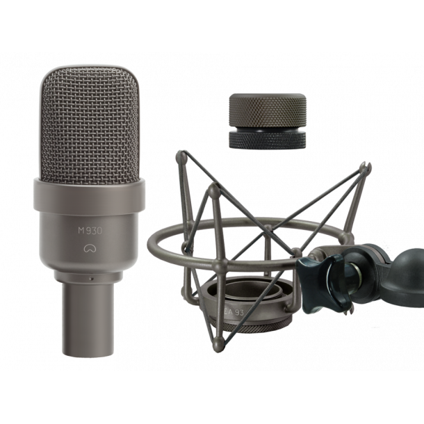 Microtech Gefell M 930 Microphone with shockmount and adapter, dark bronze