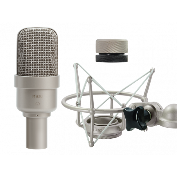 Microtech Gefell M 930 Microphone with shockmount and adapter, satin nickel