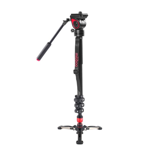miliboo MB-MUF705BS Carbon Fiber Monopod Kit, 76-185 cm, 5 kg load, 1,48 kg net w.