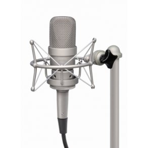 Microtech Gefell M 940 Condenser Microphone with shockmount and adapter, satin nickel