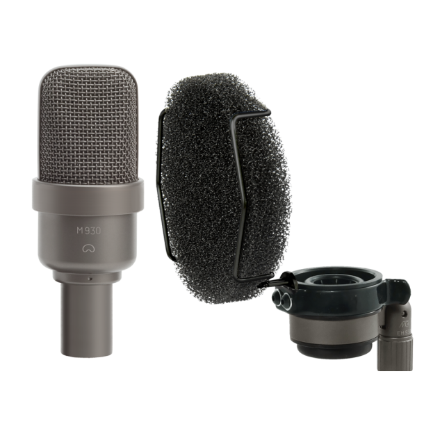 Microtech Gefell M930 Studio Condenser Microphone Dark Bronze, with EH93P - Broadcast Bundle