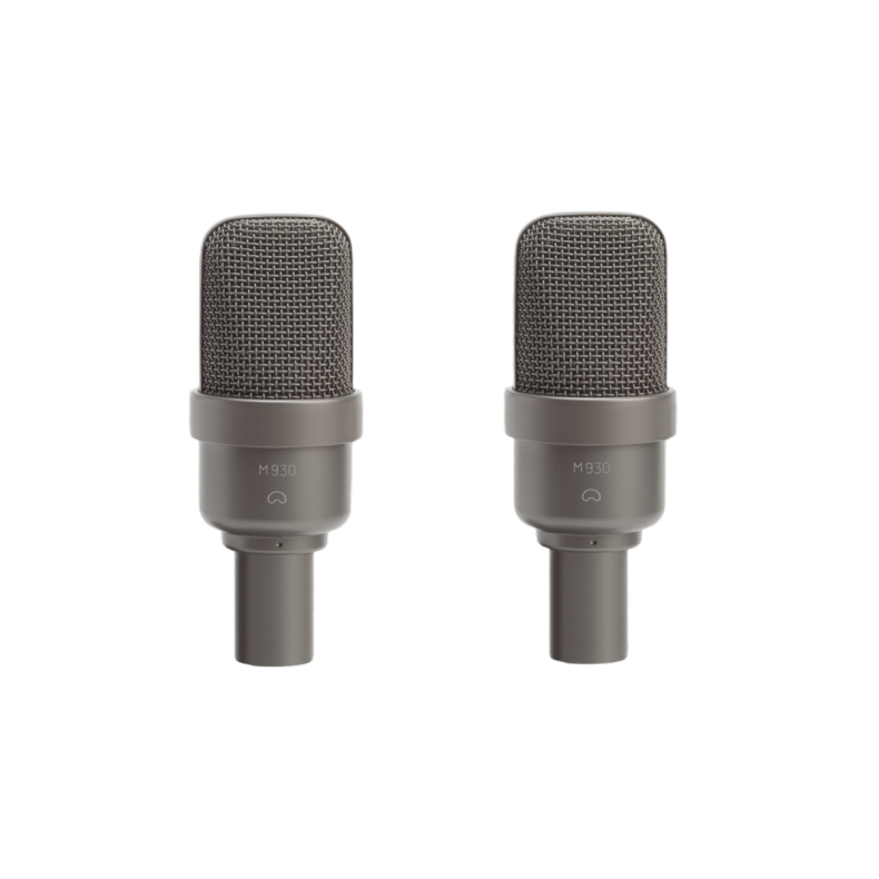 Microtech Gefell M930 Matched pair of condenser microphones -Stereo, dark bronze, with KS25