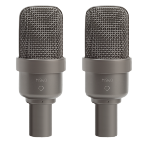 Microtech Gefell M940 Matched pair of condenser microphones -Stereo, dark bronze, with KS25
