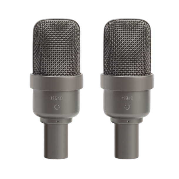 Microtech Gefell M940 Matched pair of condenser microphones -Stereo, dark bronze, with KS25