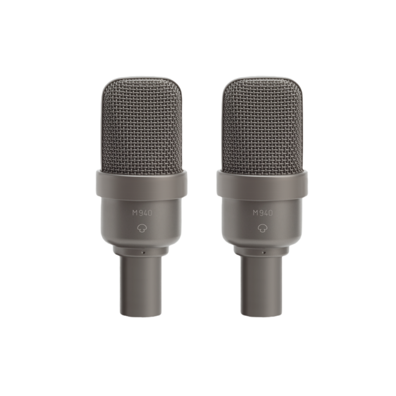 Microtech Gefell M940 Matched pair of condenser microphones -Stereo, dark bronze, with KS25