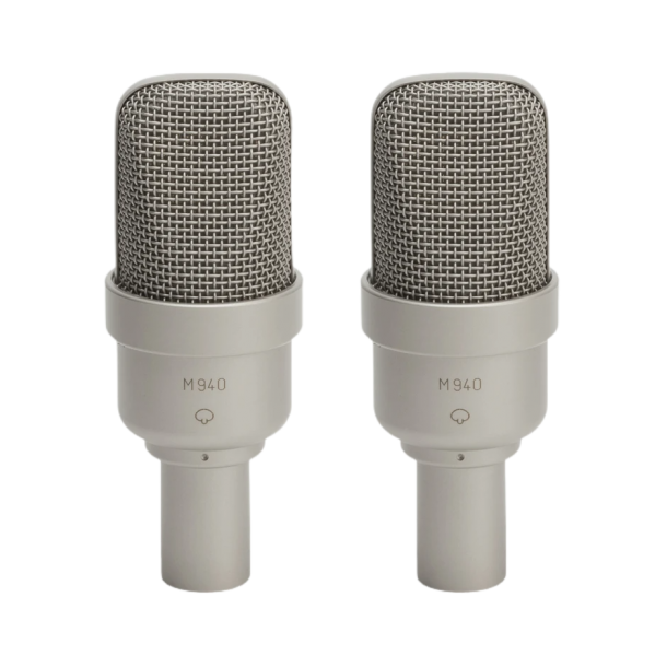 Microtech Gefell M940 Matched pair of condenser microphones -Stereo, satin nickel, with KS25