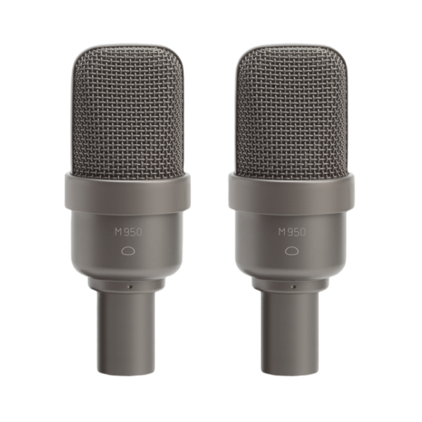Microtech Gefell M950 Matched pair of condenser microphones -Stereo, dark bronze, with KS25