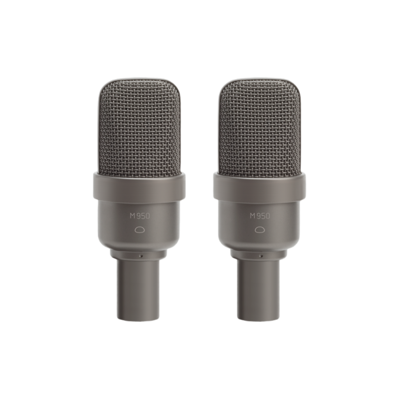 Microtech Gefell M950 Matched pair of condenser microphones -Stereo, dark bronze, with KS25