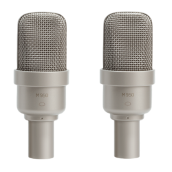 Microtech Gefell M950 Matched pair of condenser microphones -Stereo, satin nickel, with KS25