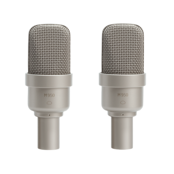 Microtech Gefell M950 Matched pair of condenser microphones -Stereo, satin nickel, with KS25