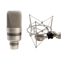 Microtech Gefell UM930 Studio condenser microphone, satin nickel, with EA92