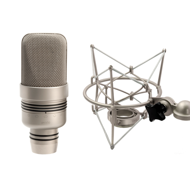 Microtech Gefell UM930 Studio condenser microphone, satin nickel, with EA92