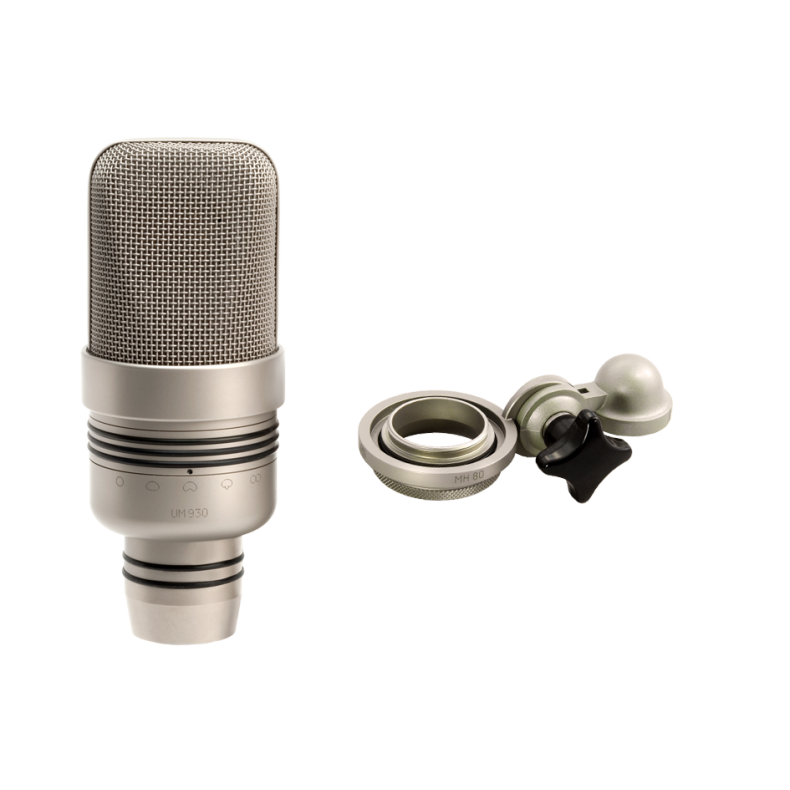 Microtech Gefell UM930 Studio condenser microphone, satin nickel, with MH80