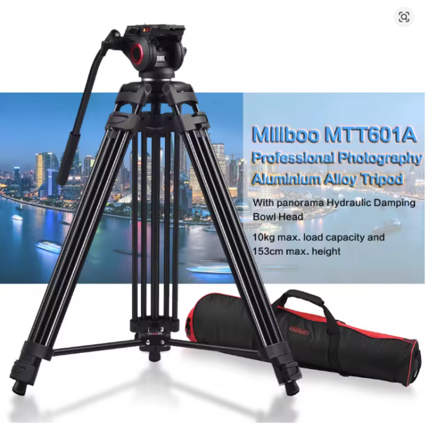 miliboo MB-MTT601A Tripod kit (aluminum), 84-195 cm, 10 kg load, 4,5 kg net w.