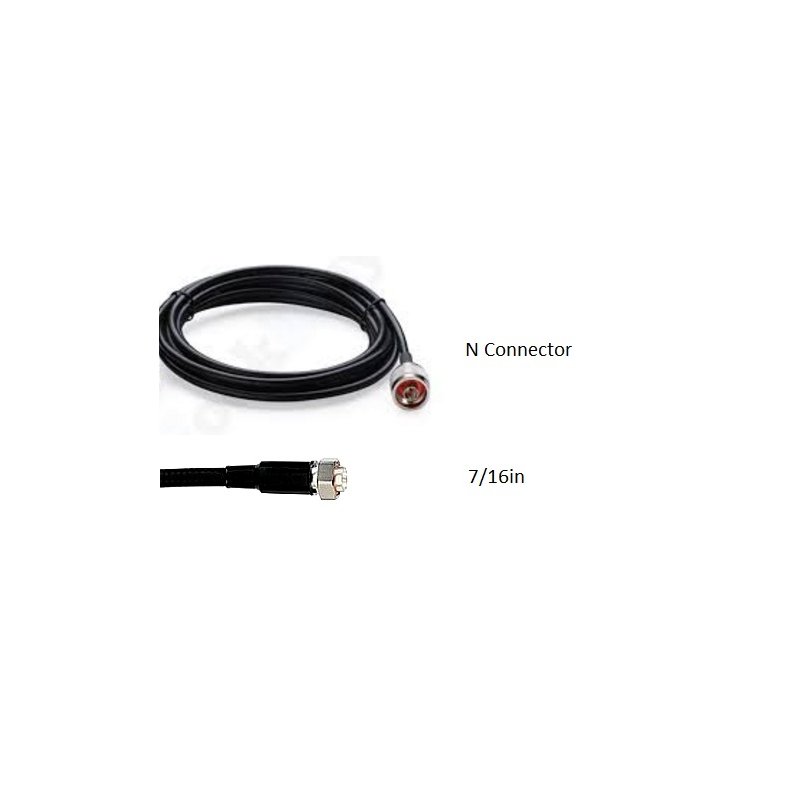 Interbay cable Cellflex 1/2inch, 50 m, Connector N male + 7/16 male