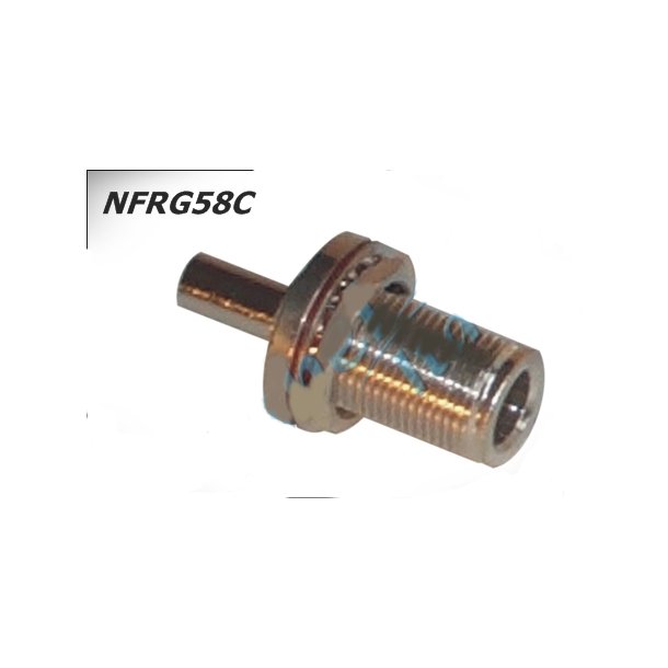 Connector Female to crimp for cable RG58 Type N