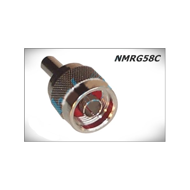 Connector Male to crimp 90 for cable RG58 Type N