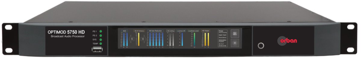 Orban Optimod 5750 HD Digital Audio Processor, 5-band, RDS/RBDS for FM ...