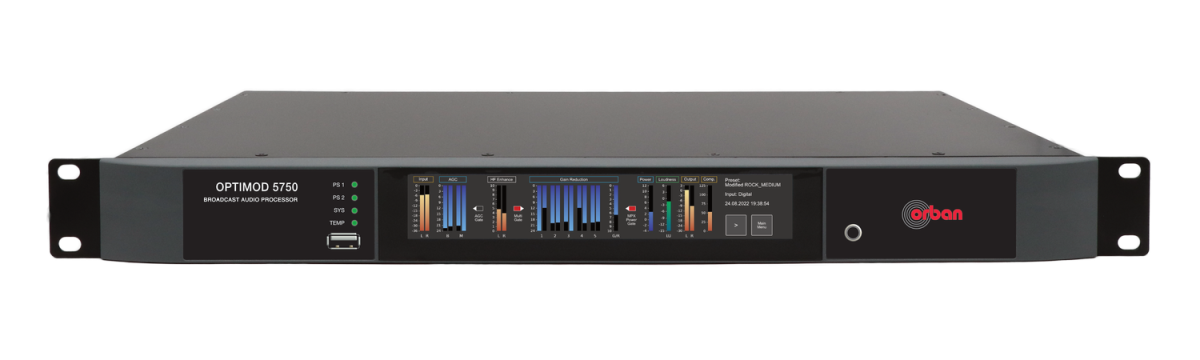 Orban Optimod 5750 Digital Audio Processor, 5-band, RDS for FM, DAB+ ...
