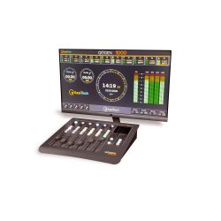 Axel Oxygen 1000-BT Digital broadcast console 6 Faders; 3 Mic,; 3 bal.stereo IN; 2 USB; 1 hybrid; BT