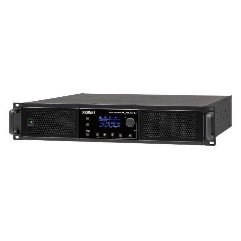 Yamaha PC406-D Power Amplifier 4 x 900W at 4&Omega;. 20 x 8 input matrix function. DSP. 16ch Dante in/out