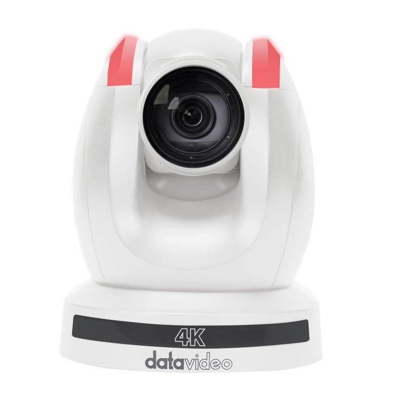 Datavideo PTC-280W 4K PTZ Camera live streaming via RTSP, SRT, HLS and NDI, white