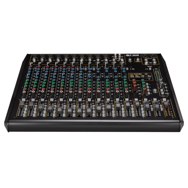 RCF F16XR 16-Channel Mixer with Multi-FX and Stereo USB Interface-10 mic in, 16 line in, 2 in/2out U