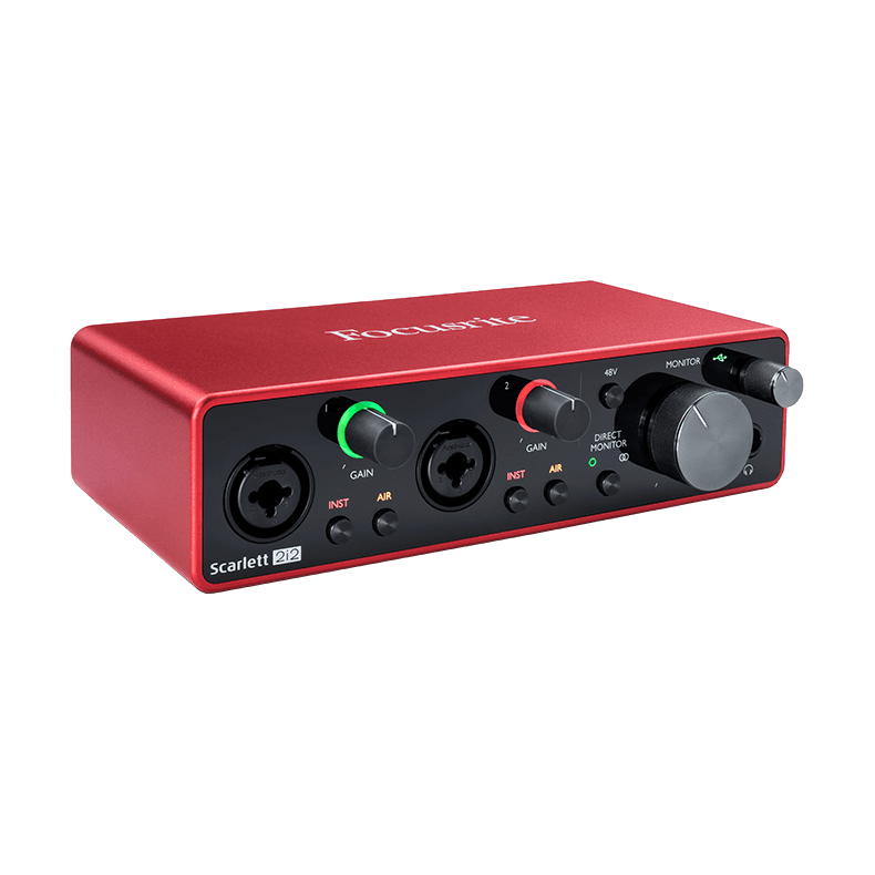Focusrite Scarlett 2i2 (3rd. Gen) USB-Audio-Interface, 2 in/2 out USB-C, 2 mic, 2 line