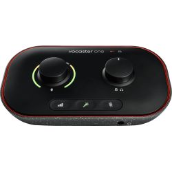 Focusrite Vocaster-One Podcaster interface, 1 mic, Stereo tele out, camera out
