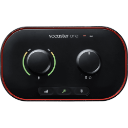 Focusrite Vocaster-One Podcaster interface, 1 mic, Stereo tele out, camera out