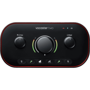 Focusrite Vocaster-Two Podcaster interface, 2 mic in, Stereo tele out, bluetooth, camera out