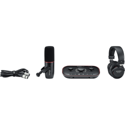 Focusrite Vocaster-Two-Studio, Vocaster Two with DM2 mic, HP60v head phones