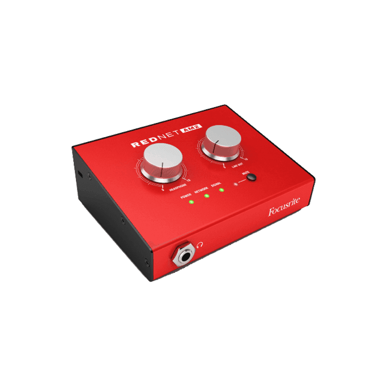 Focusrite REDNET-AM2 Stereo headphone amplifier, DANTE, line out, PoE Supplied