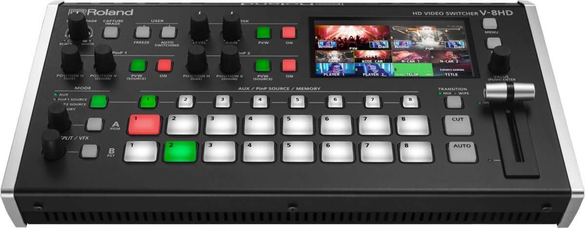 Roland V-8HD 8 channel compact full HD Video Switcher - Video