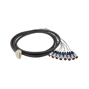 RTW Digital Snake Cable for Outputs 4 m - Snake cable, 4 meter, distributes 25p-D-Sub-M to 8 x XLR-M