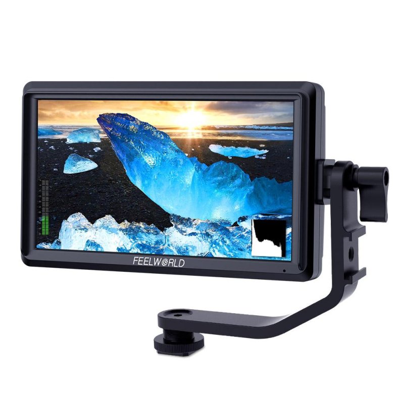 Feelworld S55 5.5" Camera DSLR field Monitor Video Assist IPS 1280x800 4K DC out tilt arm