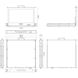 Seetec SC173-HSD-56 Pull out rachmount Monitor HDMI SDI In/out 1RU 17.3 inch