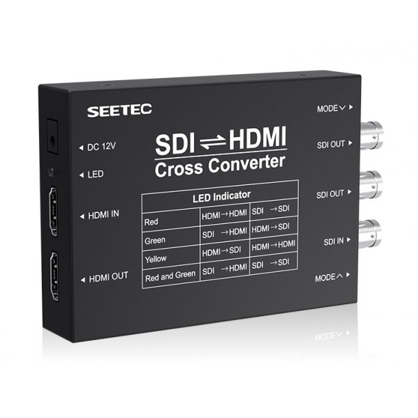 Seetec SCH Cross Converter 1 x SDI in, 2 SDI out + 1 x HDMI in, 1 x HDMI out, 1xPSU + battery plate