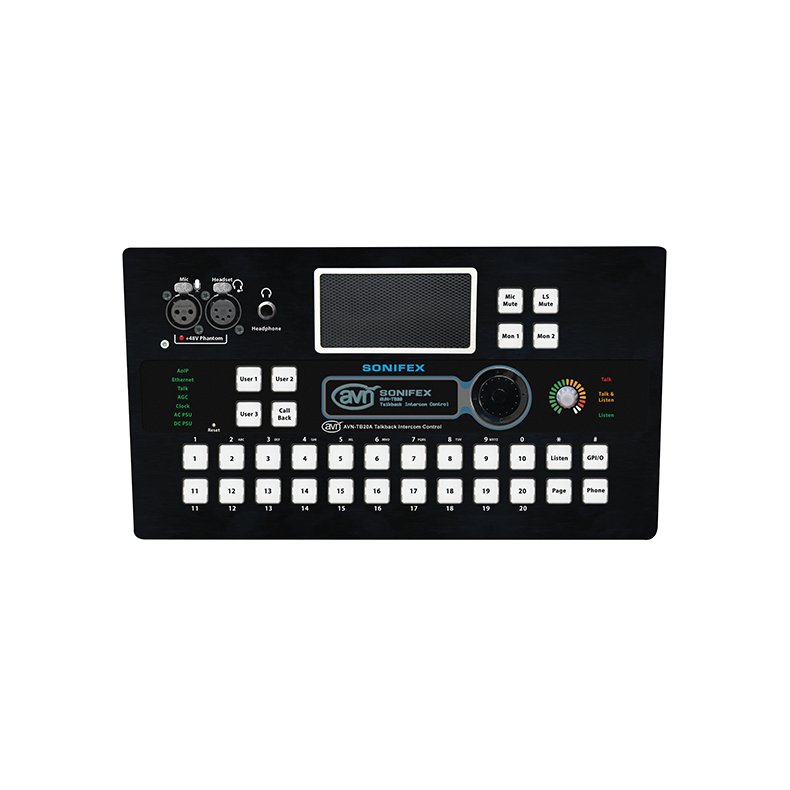 Sonifex AVN-TB20AD 20 Button Advanced Talkback Intercom, AoIP Desktop Portal