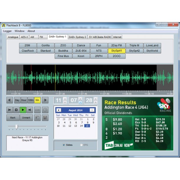 Sonifex PC-FLS8LT1 Flashlog Single Stereo Channel Logger - Line & IP Streams Software Only