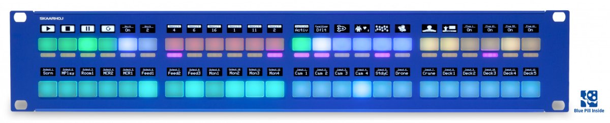 Skaarhoj Rack Fly Duo w/Blue Pill Inside - Audio switch & distribution ...