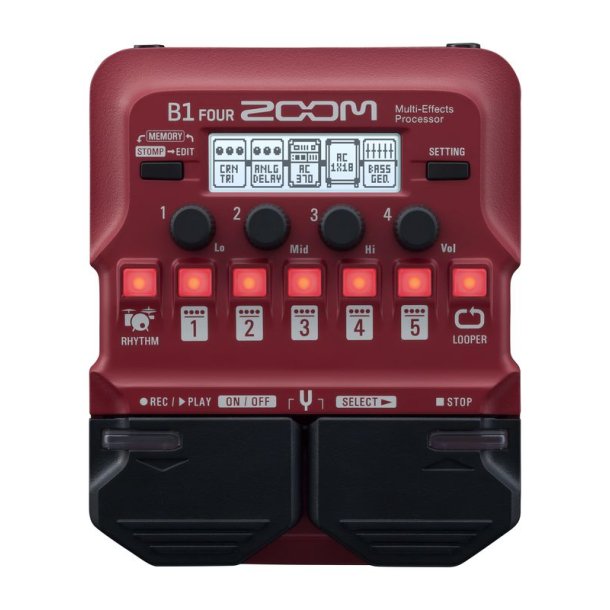 Zoom B1 FOUR Bass Effects Pedal