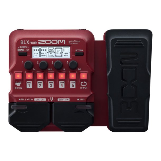 Zoom B1X FOUR Bass Effects Pedal with Expression Pedal