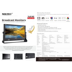 Seetec 21.5 inch 3G-SDI 4K HDMI Pro Broadcast LCD Monitor IPS Full HD 1920x1080 4K215-9HSD-192