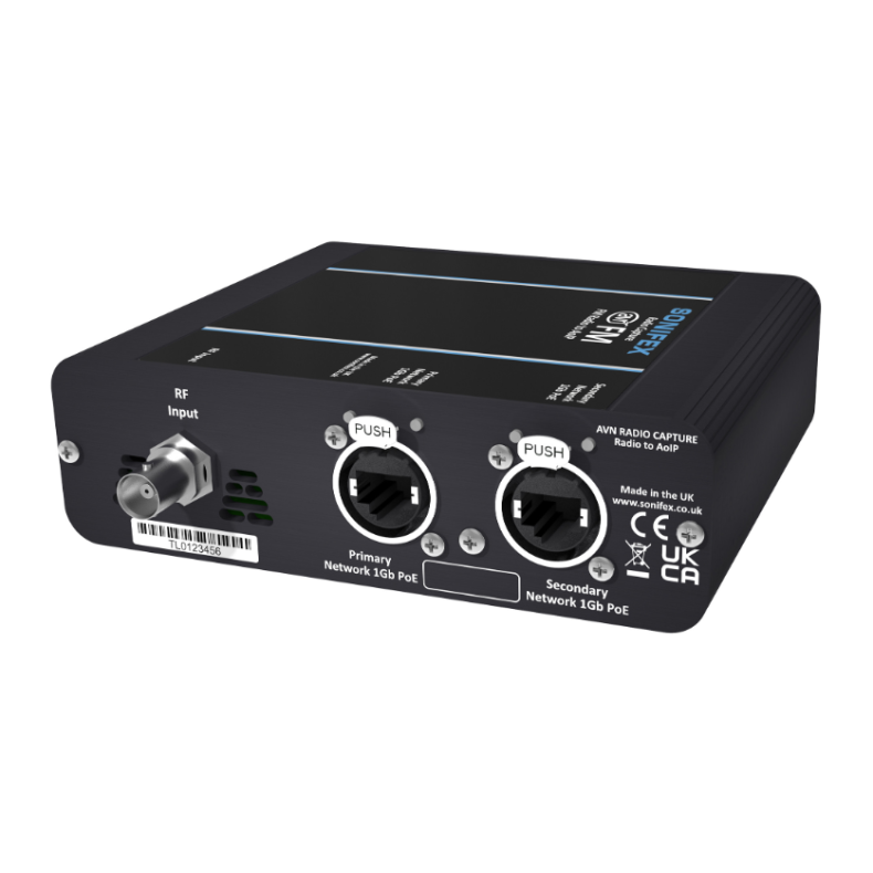 Sonifex 32 Stereo Station FM to Dante Radio Capture to Dante AoIP